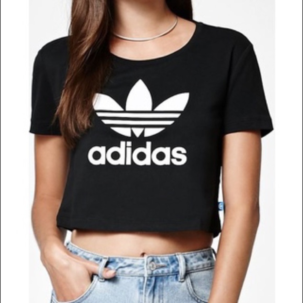 NWT Adidas slim crop tee